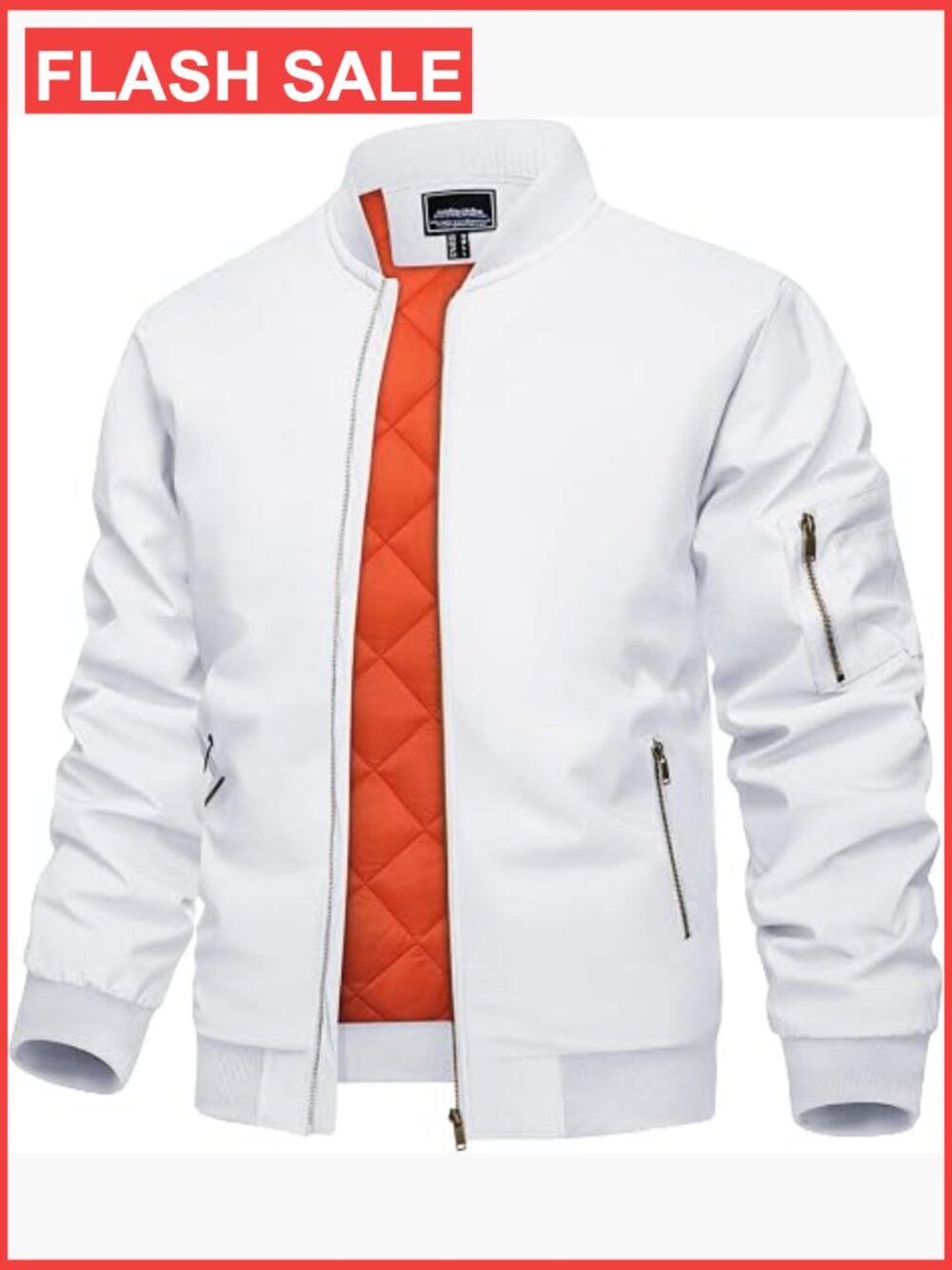 Men's Bomber Jacket Winter Warm Full Zip Casual Windbreaker Coat